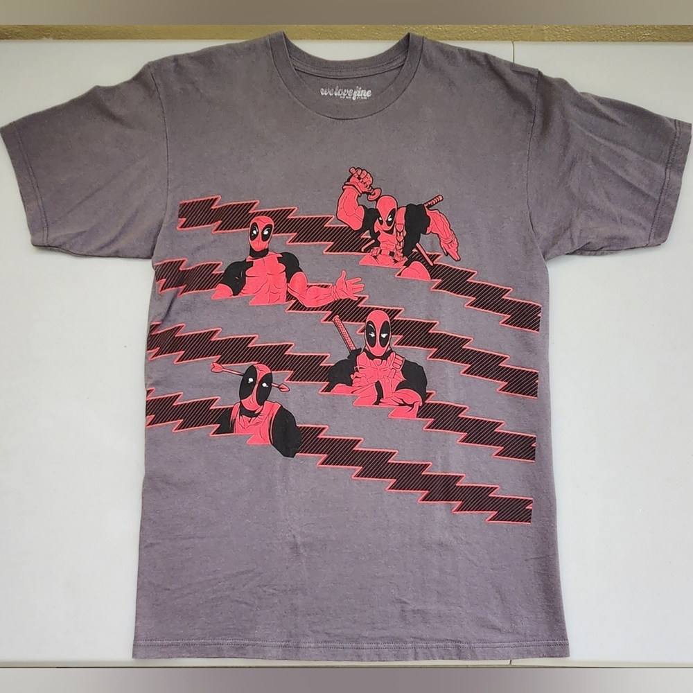 Marvel Comics We Love Fine Deadpool Grey M Cotton T-shirt, Only Worn Twice